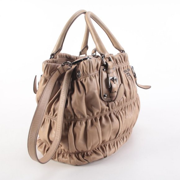 Prada Gauffre Satchel Beige Nappa Leather - Picture 3 of 15